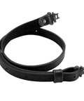 Rugged Buffalo Hide Rifle Sling With Mil Spec Swivels And Black Leather Hunting Strap adjustable black leather strap with metal hardware