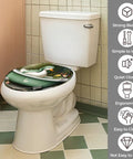 Toilet Seat Resin for Bathroom with duck design, fits standard toilets, easy to install and clean, 17-18 inch length.