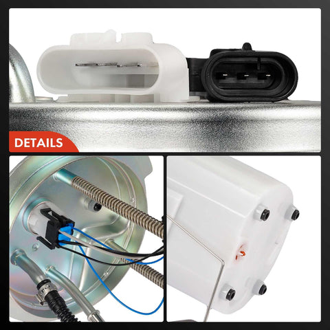 Electric Fuel Pump Module Assembly With Pressure Sensor for Chevrolet Suburban 1500 and GMC Yukon XL 1500 connectors and details