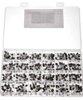 480 Piece Transistor Assortment Kit With 24 Models Including 9012 9013 9014 9015 8050 8550 2222 in organized compartment box