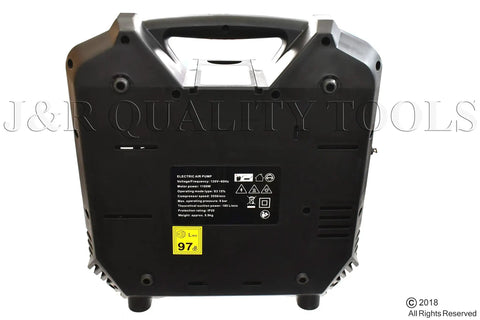 Portable Air Compressor 1.5 HP 115 PSI 6.3 CFM 120V Electric Pump With 25 Ft Air Hose And Gauge Lightweight 13 Lb Compact Unit Built For Cars Bikes And Home Projects Works Like A Champ