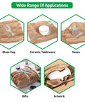 Eco Friendly Honeycomb Packing Paper Cushioning Wrap Sheets Biodegradable Kraft Paper Alternative To Bubble Wrap Expanded Size 12 By 16 Inches showing use with glass cup, ceramic tableware, vases, gifts, and artwork.