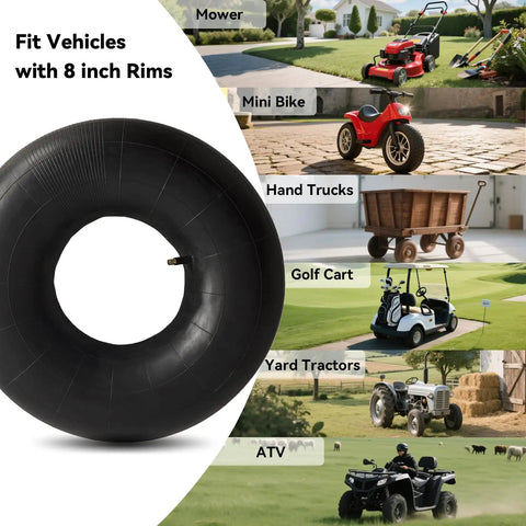 Heavy Duty Inner Tube Built Tough For 19x7-8 19x7.00-8 And 20x7-8 With TR13 Straight Valve Stem next to lawn equipment images