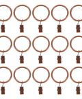 50 Pieces Vintage Bronze Shower Curtain Hooks With Hanging Clips And Glide Rings, Durable Iron Construction, Displayed in Rows