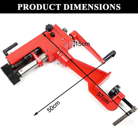 22 Gauge Sheet Metal Rotary Bead Roller With 7 Inch Throat Manual Beading Tool Includes 6 Die Sets dimensions labeled in cm