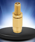 Twin Pack Schrader Valve for One Quarter Inch Air Line Tubing with Push To Connect PTC 200 PSI DOT Approved Air Inflation Valve brass