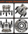 Multi-angle view of Beefed-Up Rear Wheel Bearing And Hub Assembly for Mazda CX-3 2016-2021, 5 Lug, Without ABS.