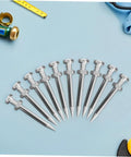 Lawn Aerator Shoes Spikes Kit With Durable Metal Nails For Lawn Aeration, 10 detachable metal spikes on blue background