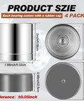 Heavy Duty Four Piece Trailer Wheel Bearing Protectors With Chromed Metal Dust Caps Built Solid Road Warrior Cover For Boats And Trailers Rubber Gasket Seal One Point Nine Eight Inch Axles product size details and rubber caps shown.