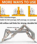 2 Pack 170 Degree Hidden Cabinet Hinges With Hydraulic Adjustable Surface Mount Concealed For Frameless Doors illustration