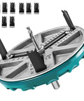 Adjustable Hole Saw Tool Kit For Wood And Drywall Cutting, Three-Flute Round Hole Cutter With Chips Collection, shown in detail