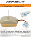 Upgraded WR60X10141 WR60X31522 Refrigerator Evaporator Fan Motor For GE Hotpoint Fridges, back freezer installation view
