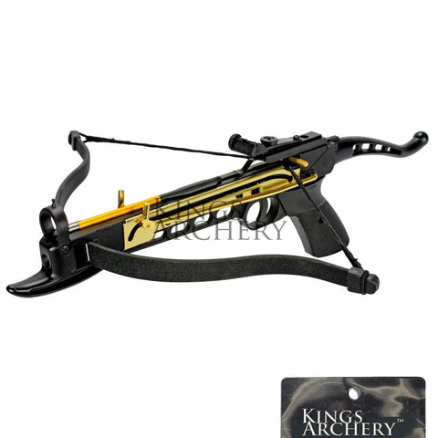 80 Pound Self Cocking Crossbow Bundle With Adjustable Sights, 27 Aluminum Arrows, Spare String And Caps, Fiber Glass Bow, Fast Reload System