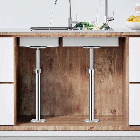 Adjustable Undermount Sink Brackets Kit for Quick No Fuss Repair and Stable Kitchen Mounting under double sink.