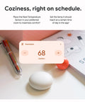 Nest Temperature Sensor 2nd Gen For Room Comfort And Smart Scheduling, Say Bye To Hot And Cold Spots, Easy Setup In Google Home App, Works With Nest Thermostat 3rd And 4th Gen And Nest Thermostat E, White on a desk
