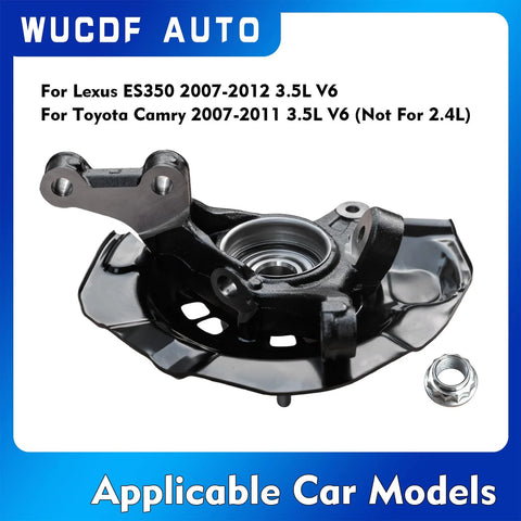 Front Left And Right Steering Knuckle Wheel Bearing Hub Assembly For Toyota Camry 3.5L V6 2007 2011 And Lexus ES350 2007 2012 OE Substitute Replaces LK043 LK044 686 260 686 261