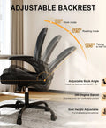 Ergonomic Mesh Desk Chair With 330Lbs Capacity, High Back Support showing adjustable backrest angles for posture support.