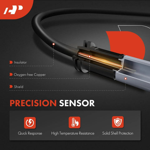 A-Premium brake pad wear sensor for Jaguar XF 2013–2015 2.0L, front cross-section with insulator, copper, shield