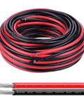 Beefy 10 Gauge Wire 50 Ft Black And 50 Ft Red Tinned Copper 2 Conductor Electrical Cable for marine solar car use