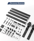 52 Inch Bifold Barn Door Hardware Kit For Two Doors In Black Finish With Thickened Carbon Steel Construction Anti Skipping Design