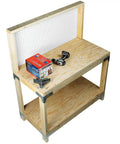 Workbench And Shelving Hardware Kit With RTC2Z Corner Connectors And 100 Pieces Wafer-Head Screws For 2x4 Lumber ZMAX Galvanized 18-Gauge Steel, 2x4 workbench and shelf