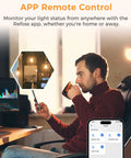 Person using phone to control 4 Pack Smart Light Switch With Neutral Wire Required Works With Apple HomeKit Alexa And Google Home No Hub Needed