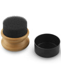 Oil Applicator Brush For Cutting Boards And Wooden Utensils, Bamboo handle with silver ion treated sponge, black cap beside