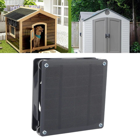 2 In 1 Solar Exhaust Vent Fan With Adjustable Angle Quiet 3W 6V Monocrystalline Panel Solar Powered Ventilation for home use