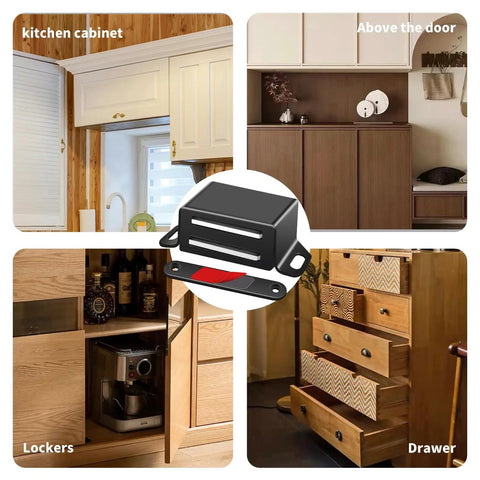 16 Pack Cabinet Magnetic Catches With Screws, Rugged 30 Lb Drawer Latch Magnets For Cabinet Doors, Sliding Doors, Kitchen Closets