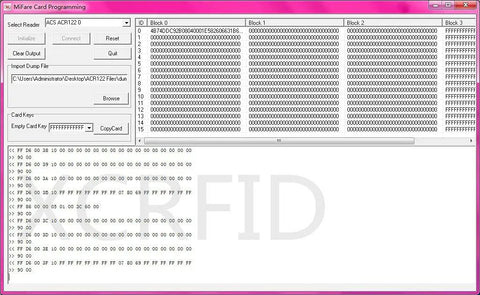 Software interface for ACR122u A9 Dope Reader Writer For Rewritable UID Changeable Cards Zero Block Sector Copier Duplicate 7 Byte UID