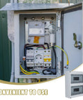 Weatherproof Outdoor Electrical Box With 24 Circuit Distribution Panel Wall Mount Dustproof Junction Enclosure open view