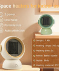 Tiny But Mighty Ceramic Space Heater With 1200W Quick Heat Two Modes Ultra Quiet Personal Heater For Home Office Or Bedroom Under Desk Keeps A Cozy 300 Sq Ft Warmth White shown in indoor setting.