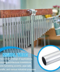 Metal chimes with image inset of Two Pack 8Mm Aluminum Tube 6063 Seamless Round Tubing 300Mm Length for DIY projects.