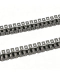 Ready To Use 1.5m Roller Chain 06B With Ears For Conveyor Replacement 9.525mm Pitch close-up view showing chain links and Ears.