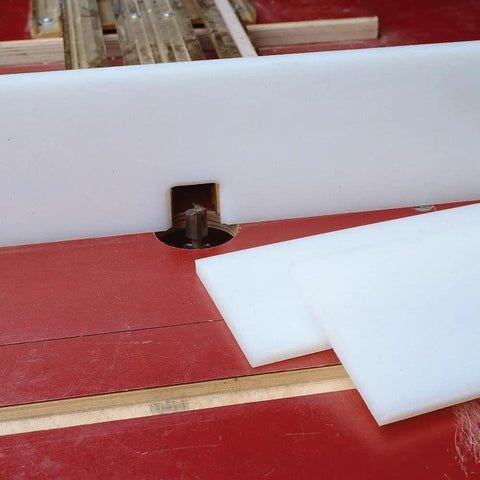Heavy Duty HDPE UHMW Jig Stock Sheet 4 By 24 By 3 Eighth Inch For Jigs And Fixtures Self Lubricating Low Friction Slide For Table Saw