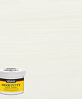 White Wood Putty For Quick Fix Of Minor Scratches And Nail Holes, Non Hardening Pre Mixed Formula, 3.75 oz tub on white background