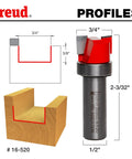 Three Quarter Inch Mortising Bit With One Half Inch Shank Pro Grade For Router And CNC Machines Go To Heavy Duty Cut