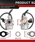 Carburetor Kit Fits 50cc 70cc 90cc 110cc 125cc Chinese ATVs Dirt Bikes Go Karts Mini Motorcycles With Wide Compatibility