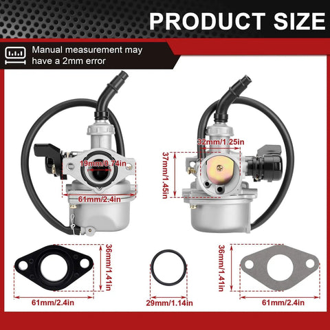 Carburetor Kit Fits 50cc 70cc 90cc 110cc 125cc Chinese ATVs Dirt Bikes Go Karts Mini Motorcycles With Wide Compatibility
