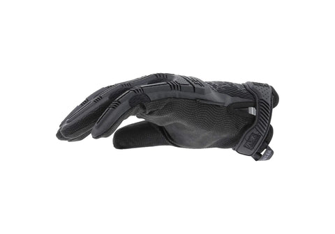 Side view of M-Pact 0.5mm High-Dexterity Covert Tactical Work Gloves With Touchscreen Capability in all black, large size.