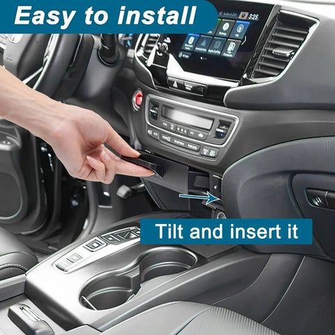 Installing Removable Center Console Tray Organizer For Honda Pilot 2016 Through 2022, Ridgeline 2017 Through 2026, Passport 2019 Through 2025