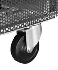 Smooth rolling caster of Heavy Duty One Door Reach In Freezer Boasting Hella Roomy Twenty Three Cubic Foot Capacity With Rock Solid Stainless Steel Construction.