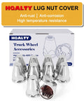 60 Pcs Lug Nut Covers 33mm Bullet Flanged ABS Chrome Push On Anti Rust Nut Covers displayed with box for Heavy Duty use.