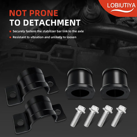Front Sway Bar Kit 33mm 927-100 Heavy Duty Suspension Stabilizer Bar With Link Kit Fits Chevy Buick Pontiac Impala Limited Grand Prix Monte Carlo Venture Montana Century, black brackets and bolts