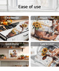 Fall Thanksgiving Sunflower Cow Themed Dish Drying Mat For Kitchen Counter Absorbent Microfiber With Cushioned Core
