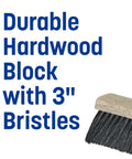 Heavy Hitter Commercial Floor Sweep Head, 24 Inch Horsehair And Tampico Blend, Wide Sweeping Pad with hardwood block and 3-inch bristles.