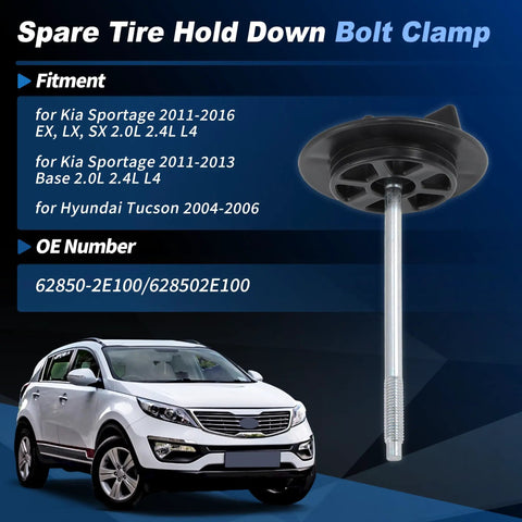 Spare Tire Fixing Screw For Kia Sportage 2011-2016 And Hyundai Tucson 2004-2006 Hold Down Bolt Retainer Clamp with car image