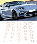 568 Piece Copper Washers Set With 30 Sizes M5 To M28 For Oil Drain Plugs And Gasket Seals with sports car backdrop
