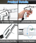 Car Cleaning Gun High Pressure Air Blower details showing hook, handle, alloy gun bar, and replaceable parts