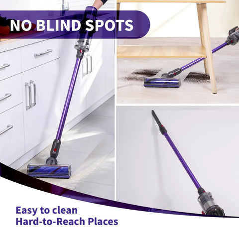 Purple Replacement Wand Extension Tube For Cordless Vacuum Cleaners Compatible With V9 V12 Slim SV18 SV20 SV30 SV46 SV57 in use